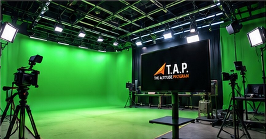 TAP's green screen production studio